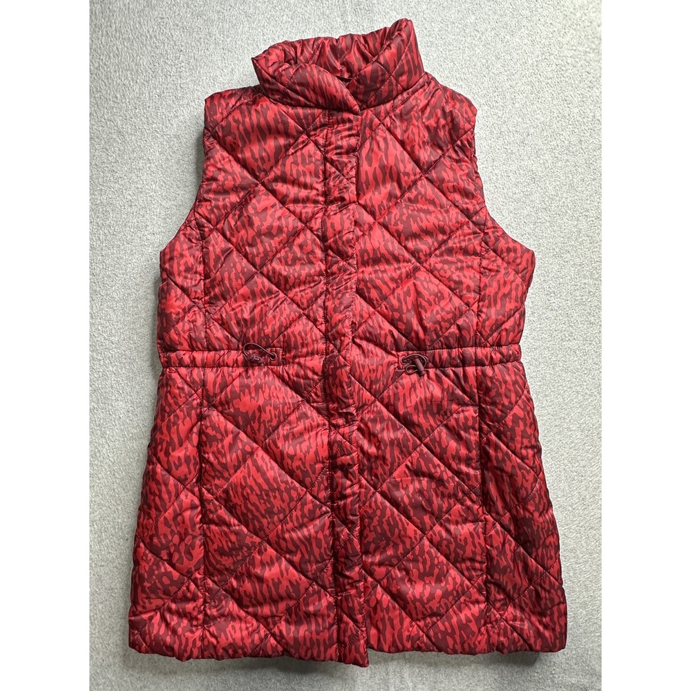 Liz Claiborne Vest Womens Medium Quilted Animal Print Puffer Sleeveless Jacket